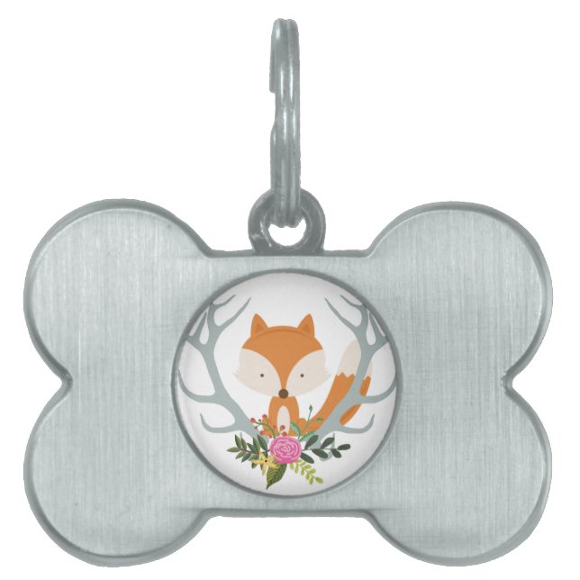 Cute Fox Huisdieren Naamplaatje (voorkant)