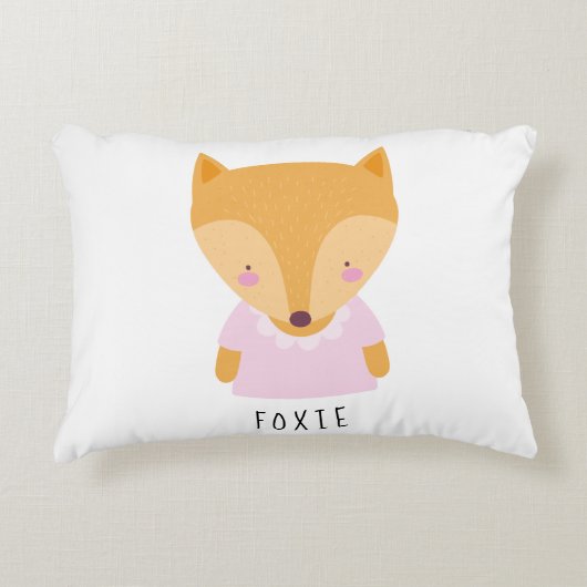 Cute Fox Illustratie -  Baby Accent Kussen (Voorkant)