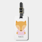 Cute Fox Illustratie - Bagagelabel (Voorkant verticaal)