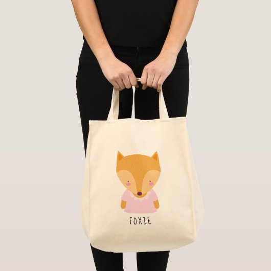 Cute Fox Illustratie -  Canvas tas (Voorkant (product))