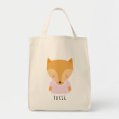 Cute Fox Illustratie -  Canvas tas (Voorkant)