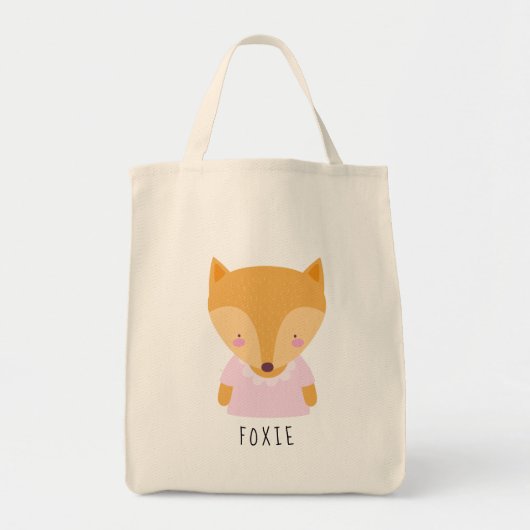 Cute Fox Illustratie -  Canvas tas (Voorkant)
