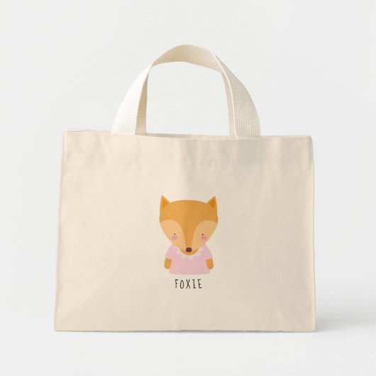 Cute Fox Illustratie -  Mini Tote Bag (Voorkant)