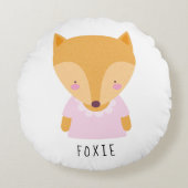 Cute Fox Illustratie -  Rond Kussen (Voorkant)