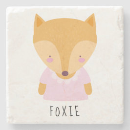 Cute Fox Illustratie - Stenen Onderzetter