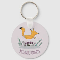 Cute Fox Illustration Kinder Name