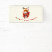 Cute Fox in a Red Scarf Autumn Image Christmas Spandoek (Insitu)