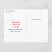 Cute Fox in a Red Scarf Autumn Image Feestdagenkaart (Achterkant)