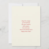 Cute Fox in a Red Scarf Autumn Image Feestdagenkaart (Achterkant)