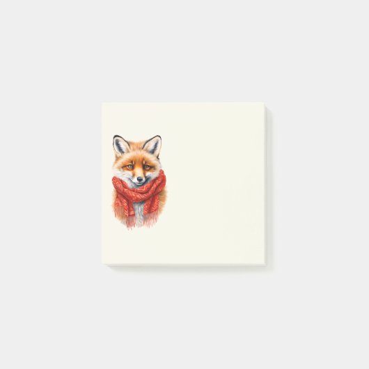 Cute Fox in a Red Scarf Autumn Image Post-it® Notes (Voorkant)