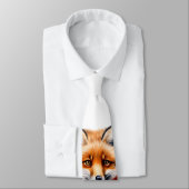 Cute Fox in a Red Scarf Autumn Image Stropdas (Gebonden)