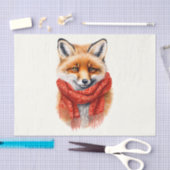 Cute Fox in a Red Scarf Autumn Image Tissuepapier (Craft)