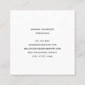 Cute Fox in a Red Scarf Autumn Image Vierkante Visitekaartje (Achterkant)