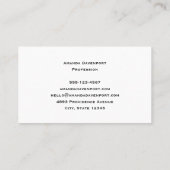 Cute Fox in a Red Scarf Autumn Image Visitekaartje (Achterkant)