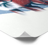 Cute Fox in de wintersneeuwillustratie Poster (Hoek)