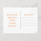 Cute fox in warm sweater roasting marshmallows,  feestdagenkaart (Achterkant)