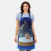 Cute fox inside a snow globe schort (Gedragen)