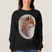 Cute Fox Japanese Cherry Blossom Sakura Trui (Voorkant)