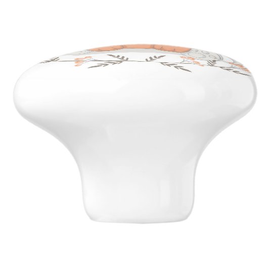 Cute Fox Keramische Knop (Zijkant)