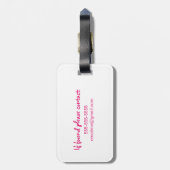 Cute Fox Kerstmis Kinder Bagagelabel (Achterkant verticaal)