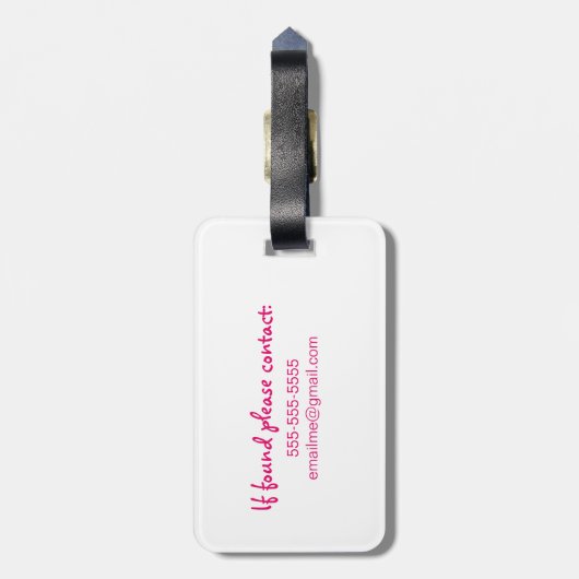 Cute Fox Kerstmis Kinder Bagagelabel (Achterkant verticaal)