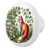 Cute fox kids room  keramische knop (Rechts)