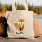Cute Fox Kinderen Personalized Tote Bag