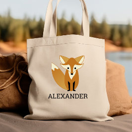 Cute Fox Kinderen Personalized Tote Bag