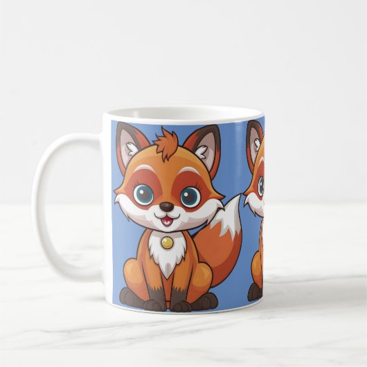 Cute fox koffiemok (Links)