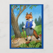 Cute fox, konijnenvanger briefkaart (Voorkant)