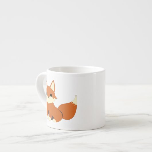 Cute fox love Espresso Mok (Links)