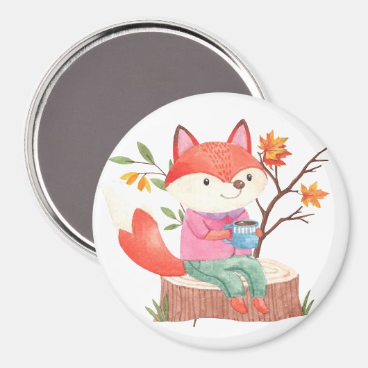 Cute Fox Magnet (Voorkant / Achterkant)