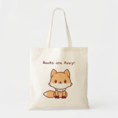 Cute Fox met aangepaste tekst Tote Bag (Voorkant)