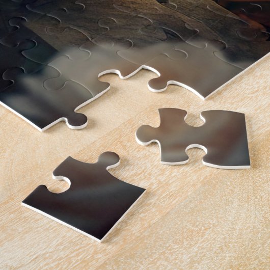 Cute Fox met bloemen Legpuzzel (Zijkant)