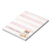 Cute Fox met Glasses Wiskunde Teacher Notitieblok (Linkerzijde)