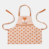 Cute Fox Name Animal Pattern Apron Schort (Voorkant)