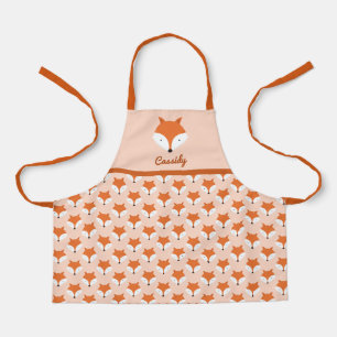 Cute Fox Name Animal Pattern Apron Schort