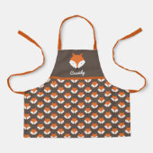 Cute Fox Name Animal Pattern Schort (Voorkant)