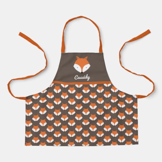 Cute Fox Name Animal Pattern Schort (Voorkant)