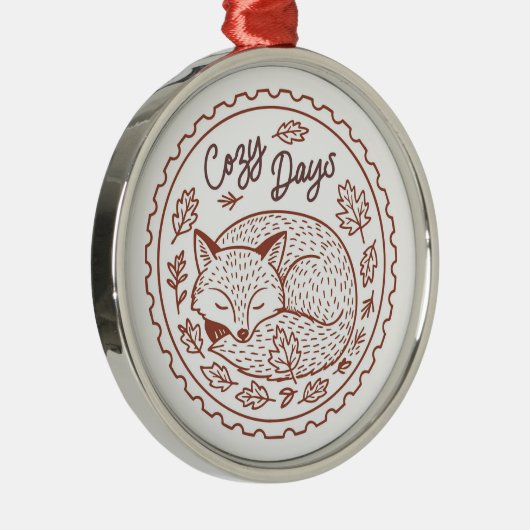 Cute Fox Nature Ornament (Rechts)