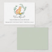 Cute Fox New Home Moving Announge Informatiekaartje (Voorkant / Achterkant)