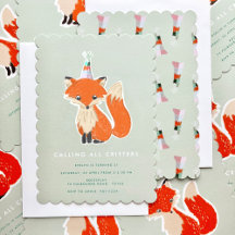 Cute Fox Party Pet Woodland Birthday