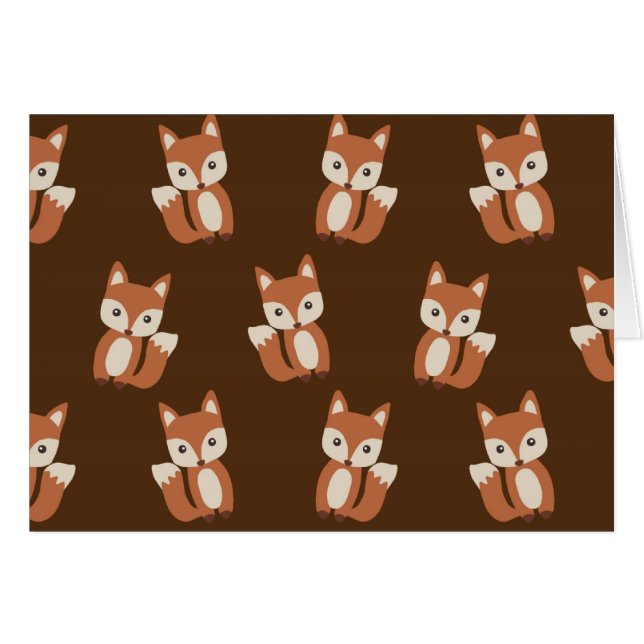 Cute Fox Pattern (Voorkant Horizontaal)