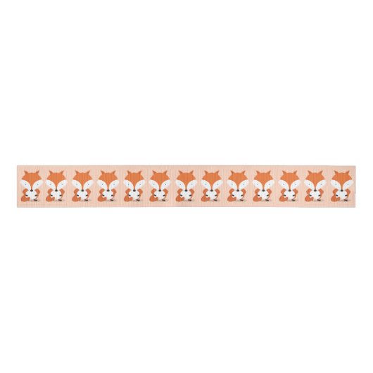 Cute Fox Pattern Animal Grosgrain Lint (Voorkant)