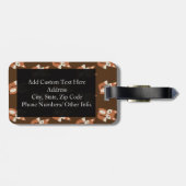 Cute Fox Pattern Bagagelabel (Achterkant horizontaal)