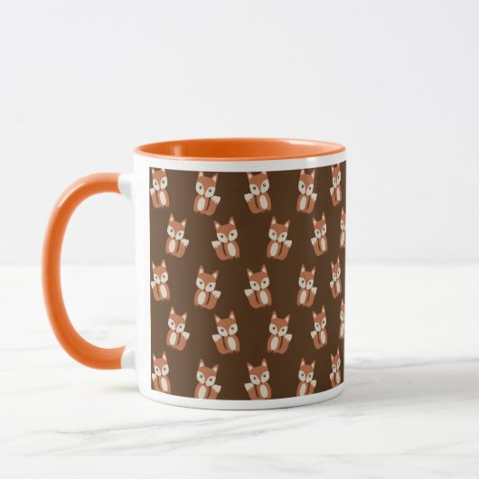 Cute Fox Pattern Mok (Links)