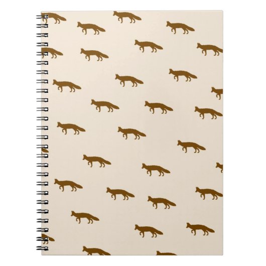 Cute Fox Pattern Notitieboek (Voorkant)