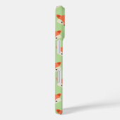Cute Fox Pattern op Green Monogram Case-Mate iPhone Case (Achterkant / Rechts)