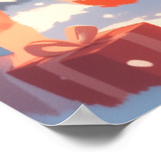 Cute Fox Playing Violin Poster (Hoek)