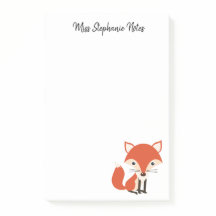 Cute Fox Post It Notes for Class-Kantoor-College